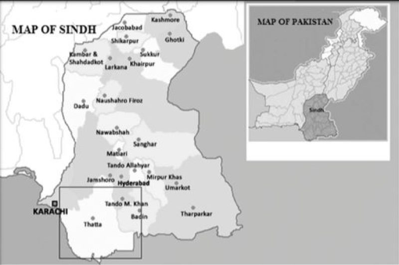Map of Sindh